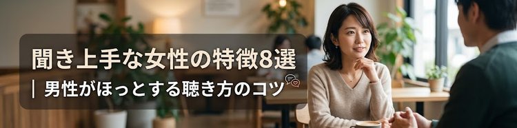 聞き上手な女性の特徴8選｜男性がほっとする聴き方のコツ